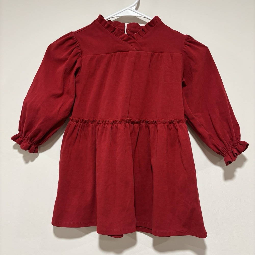 Vignette Dress Red Tiered Christmas Holiday Ruffle Girls Size 3 Years 3T‎
